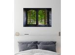 Wandsticker QUEENCE "Allee", grün, B:60cm H:40cm, Vinyl, Wandtattoos, Wandsticker, Wandsticker, Wandbild, selbstklebend, 3D, Fenster