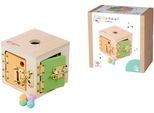 Motorikwürfel EICHHORN "Montessori Lernwürfel", natur, bunt, Motorikspielzeug, BabyB:12cm H:12cm T:12cm, Holz, Motorikwürfel, B:12cm H:12cm T:12cm