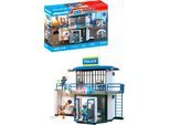 Konstruktions-Spielset PLAYMOBIL "Polizeiwache mit Fahndungsraum (71874), Action Heroes", bunt, Spielbausteine, Kinder, Kunststoff, Konstruktions-Spielset, Made in Europe