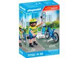 Konstruktions-Spielset PLAYMOBIL "Polizei Fahrradstreife (71732), Playmobil Action Heroes", bunt, Spielbausteine, Kinder, Kunststoff, Konstruktions-Spielset, Made in Europe