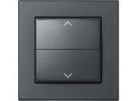 HOMEMATIC IP Wandtaster "Tasterwippe für Markenschalter- mit Pfeilen", grau (anthrazit), B:11,2cm H:4,8cm T:12,2cm, Smart-Home-Stationen, Wandtaster