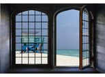 Wandsticker QUEENCE "Miami", bunt, B:60cm H:40cm, Vinyl, Wandtattoos, Wandsticker, Wandsticker, Wandbild, selbstklebend, 3D, Fenster