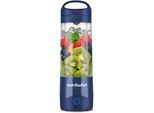NUTRIBULLET Smoothie-Maker "Portable NBP003NBL - Mixer to go, wiederaufladbar, 475ml,Blau", blau, B:8,5cm H:26,7cm T:8,5cm, Zerkleinerer, Kabellos mixen, Akku für 15+ Mixvorgänge, auch Eis + gefrorene Früchte, Smoothie-Maker