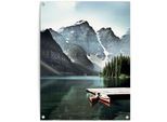 Poster REINDERS "Lake Moraine", grün (farbe bild(er): grün), B:60cm H:80cm T:0,1cm, Leinwand, Bilder, Poster