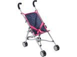 Puppenbuggy CHIC2000 "Roma, Mini-Buggy", blau (konfetti pink), Puppenwagen, KinderB:29cm H:57cm T:50cm, Kunststoff, Metall, Stoff, Puppenbuggy, B:29cm H:57cm T:50cm
