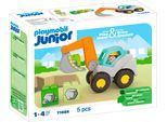 Konstruktions-Spielset PLAYMOBIL "Schaufelbagger (71684), JUNIOR", bunt, Spielbausteine, Baby, Kunststoff, Konstruktions-Spielset, Made in Europe