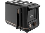 TEFAL Toaster "TT5338 Includeo", schwarz, B:17,2cm H:18,8cm T:27,3cm, Toaster, Magnetzange, 7 Bräunungsstufen, Krümelschublade, Anhebevorrichtung, Toaster