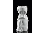 Tischvase KAISER PORZELLAN "Papyrus", weiß, B:8cm H:16cm T:7,5cm, Biskuitporzellan, Vasen, Tischvase, Höhe ca. 16 cm