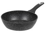 Bratpfanne RESTO KITCHENWARE "Antlia, tiefe Pfanne mit ergonomischem Soft-Touch-Griff", schwarz, H:6,8cm L:44cm Ø:24cm, Pfannen, Bratpfanne, Marmor-Antihaftbeschichtung, 4-lagig, für alle Herdarten geeignet