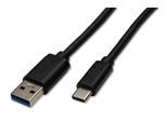CAPTIVA USB-Kabel "Kabel USB Kabel A-Stecker C-Stecker schwarz 3m USB-A auf USB-C", ohne farbbezeichnung, B:15,5cm H:1,5cm T:17cm, Kabel, USB-Kabel