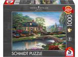 Puzzle SCHMIDT SPIELE "Stoney Creek Cottage von Thomas Kinkade", bunt, Puzzles, KinderB:69cm H:49cm, Pappe, Motiv, Puzzle, Made in Germany, B:69cm H:49cm