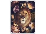 Poster REINDERS "Dschungel-Löwe", braun (farbe bild(er): braun), B:60cm H:80cm T:0,1cm, Leinwand, Bilder, Poster, Outdoor für Garten oder Balkon