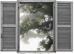 Wandtattoo QUEENCE "Asiatischer Baum", bunt, B:80cm H:60cm T:0,1cm, Wandtattoos, Wandtattoo, Wandsticker, Wandbild, selbstklebend, 3D, Fenster