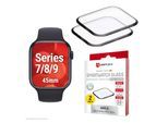DISPLEX Displayschutzglas "Smartwatch Glass Unbreakable Protector Full Cover", transparent, B:9cm H:2,2cm T:13,5mm, Displayfolien, Displayschutzfolie, kratz- & stoßfest, Displayschutzglas