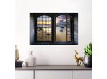 Wandsticker QUEENCE "Meer", bunt, B:60cm H:40cm, Vinyl, Wandtattoos, Wandsticker, Wandsticker, Wandbild, selbstklebend, 3D, Fenster