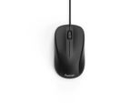 HAMA Maus "Leise Computermaus mit Kabel, Rechtshänder und Linkshänder Maus", schwarz, B:5,8cm H:3,7cm T:10,3cm, Computer-Mäuse, Rechts- und Linkshänder/Standard, Flüsterleise, Maus