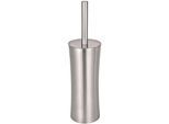 WC-Garnitur WENKO "Pieno Matt", silber (silberfarben), B:10,1cm H:37,5cm Ø:7,5cm, Edelstahl, Reinigungsbürsten, WC-Garnitur, Edelstahl rostfrei