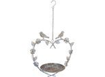 Vogeltränke AMBIENTE HAUS, grau, B:29cm H:30cm T:16cm, Metall, Haustiertränken, Vogeltränke