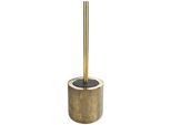 WC-Garnitur WENKO "Rivara", gold (goldfarben), B:11,5cm H:40cm L:11,5cm, Keramik, Reinigungsbürsten, WC-Garnitur, aus Keramik