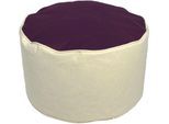 Sitzsack KINZLER "Sitzhocker BICO", lila (brombeer,natur), B:53cm H:32cm, Polyester, Sitzsäcke, Sitzsack, zweifarbig, Outdoor geeignet, ideal im Wohnzimmer & Kinderzimmer