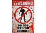 Poster REINDERS "Warning Do Not Feed The Zombies", rot (farbe bild(er): rot), B:61cm H:91,5cm, Papier, Bilder, Poster