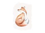 Bild KOMAR "Curious Fox", bunt (farbe bild(er): bunt), B:50cm H:70cm, Holz, Papier, Bilder, Bild, Wandbild zur Dekoration - ohne Rahmen