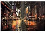 Poster REINDERS "Manhattan 42nd Street", bunt (farbe bild(er): mehrfarbig), B:91,5cm H:61cm, Papier, Bilder, Poster