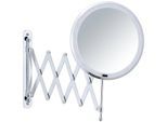 Wandspiegel WENKO "Barona", grau (chromfarben), B:20cm, Metall, Spiegel, Wandspiegel, schwarz, mit LED und Touch-Funktion