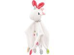 Schmusetuch FEHN "Aiko & Yuki, Einhorn", Baby, rosa (weiß, rosa), Plüsch, Softvelour, Schnuffeltücher Schmusetuch, mit Befestigungsring für Schnuller