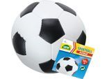 Softball LENA "Soft-Fußball 18 cm, schwarz/weiß", weiß, Bälle, KinderØ:18cm, Kunststoff, Softball, Made in Europe, Ø:18cm