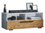 Wohnzimmertisch VCM "Holz TV Lowboard Möbel Fernsehschrank Arila L", braun (weiß, honig, eiche), B:95cm T:40cm, Sideboards, Wohnzimmertisch