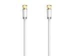 HAMA SAT-Kabel "SAT-Anschlusskabel,F-Stecker -F-Stecker,1,5 - 5m vergoldet 100 dB,Weiß", weiß, 500cmcm, Kabel, SAT-Kabel