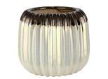 Dekovase I.GE.A. "Vase aus Keramik", beige (creme), B:13cm H:11cm, Keramik, Vasen, Dekovase, Dekovase Blumenvase Modern für Tischdeko Tischvase Deko Trockenblume