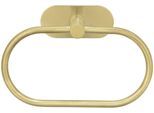 Handtuchring WENKO "Turbo-Loc Orea", gold (gold matt), B:20,5cm H:12,5cm T:7,5cm, Edelstahl, Handtuchhalter, Handtuchring, aus Edelstahl, Befestigen ohne Bohren