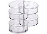 Badorganizer WENKO "Tower", transparent, B:11,5cm H:17,5cm T:11,5cm, Acryl, Aufbewahrungsboxen, Badorganizer, Kosmetik-Aufbewahrung mit 4 Fächern, transparent