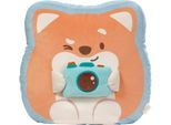 Kuscheltier NICI "mymochi, Hund Hiro mit Kamera 35x33x12cm", braun, Plüschfiguren, KinderB:35cm H:33cm T:12cm, Plüsch, Kuscheltier, B:35cm H:33cm T:12cm