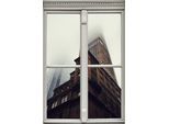 Wandsticker QUEENCE "Hochhaus", braun, B:40cm H:60cm T:0,1cm, Wandtattoos, Wandsticker, Wandsticker, Wandbild, selbstklebend, 3D, Fenster