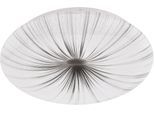 EGLO Deckenleuchte "NIEVES Deckenlampe, Kristalleffekt, weiß, silber, Kunststoff, Metall", weiß, Ø 31cm H: 6cm, 1 Stk., Leuchten, Wohnzimmerlampe, Schlafzimmer, Küche, Flur, zeitloses Design, 31x6cm, Deckenleuchte