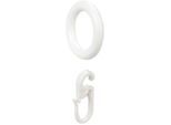 Gardinenring LIEDECO, weiß, Ø:0,25cm, Materialmix, Gardinenbefestigungen, Gardinenring