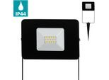 LED Gartenstrahler EGLO "FAEDO 4 Außenstrahler, schwarz, inkl. Erdspieß, IP65, Außenbeleuchtung", schwarz (schwarz, transparent), B:11,5cm H:31cm T:3,5cm, Leuchten, LED Gartenstrahler, Außenlampe, Fluter, Garten, Terasse, Alu, verstellbar, 31x11,5x3,5cm