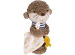 Greifling FEHN "Otter Theo, Stabgreifling Otter", braun, Greifspielzeug, BabyB:9cm H:16cm, Jersey, Plüsch, Softvelour, Greifling, B:9cm H:16cm