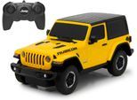 RC-Auto JAMARA "Deluxe Cars, Jeep Wrangler JL, 1:24, gelb, 2,4GHz", gelb, Fernlenkfahrzeuge, KinderB:8,5cm H:8cm T:18cm, RC-Auto, B:8,5cm H:8cm T:18cm