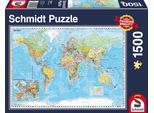 Puzzle SCHMIDT SPIELE "Die Welt, 1500 Teile", bunt, Puzzles, KinderB:85cm H:60cm, Pappe, Motiv, Puzzle, Made in Europe, B:85cm H:60cm