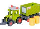 Spielzeug-Traktor HAPPY PEOPLE "CLAAS Kids Axion 870", grün, Spielzeugfahrzeuge, KinderB:11cm H:12,5cm T:34,5cm, Holz, Spielzeug-Traktor, aus Holz, mit Kipper, B:11cm H:12,5cm T:34,5cm