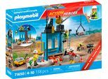 Konstruktions-Spielset PLAYMOBIL "Baustelle (71650), Action Heroes", bunt, Spielbausteine, Kinder, Kunststoff, Konstruktions-Spielset, Made in Europe