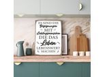 Metallbild QUEENCE "Begegnungen Spruch Stahlschild Blechschild", weiß (farbe bild(er): weiß), B:20cm H:30cm T:0,2cm, Blech, Metall, Bilder, Metallbild, 20x30x0,2cm - mit 4 Lochbohrung