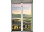 Wandsticker QUEENCE "Hügel", grün, B:40cm H:60cm T:0,1cm, Wandtattoos, Wandsticker, Wandsticker, Wandbild, selbstklebend, 3D, Fenster