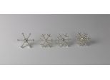 Dekoobjekt AM DESIGN "Kerzenstecker, aus Eisen", weiß, B:4cm H:2cm, Eisen, Glas, Messing, Dekofiguren, Dekoobjekt, 4er Box, BxH: 4x2 cm