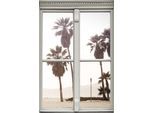 Wandsticker QUEENCE "Palmen", beige (natur), B:40cm H:60cm T:0,1cm, Wandtattoos, Wandsticker, Wandsticker, Wandbild, selbstklebend, 3D, Fenster