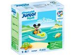 Konstruktions-Spielset PLAYMOBIL "Mickys Bootstour (71707), JUNIOR & Disney", bunt, Spielbausteine, Baby, Kunststoff, Konstruktions-Spielset, Made in Europe